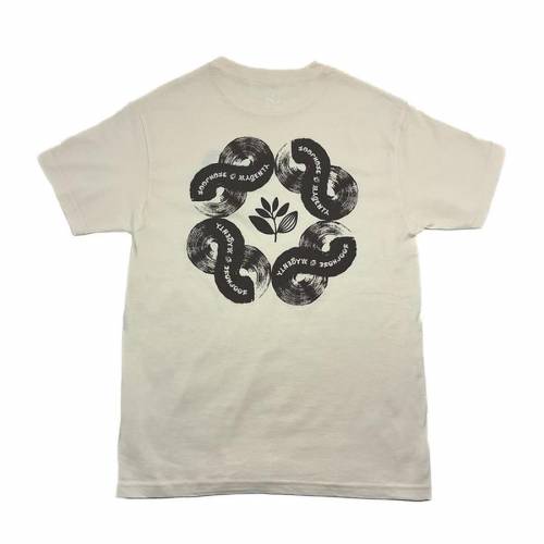 Loophole X Magenta Brush T-Shirt - Cream