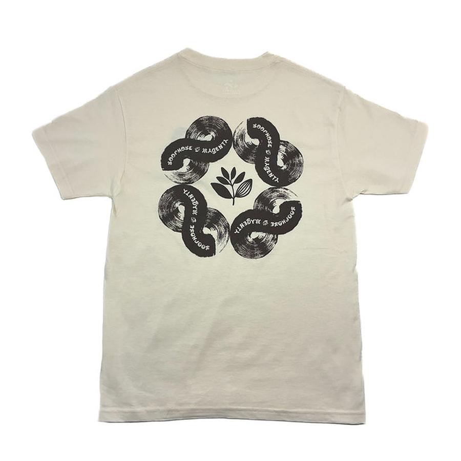 Loophole X Magenta Brush T-Shirt - Cream
