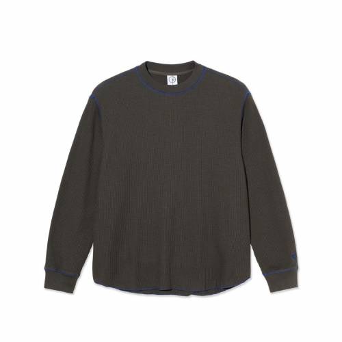 Polar Dylan LS T-Shirt - Dirty Black / Blue