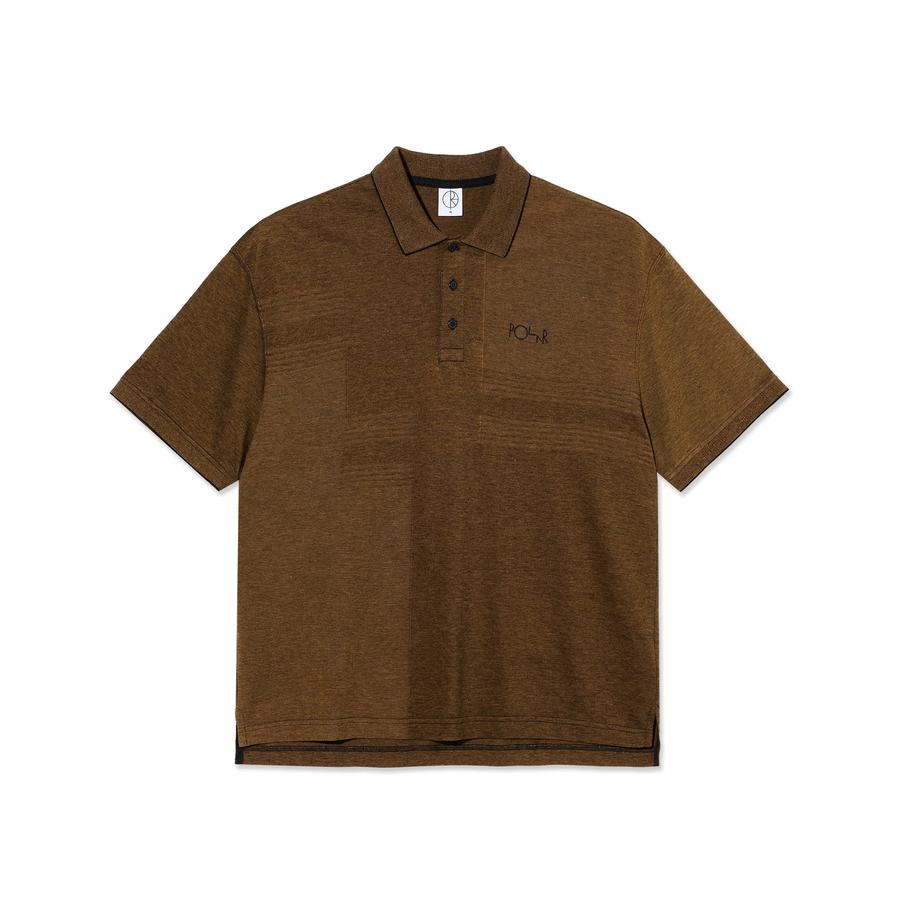 Polar Surf Polo Pique Shirt - Black / Caramel