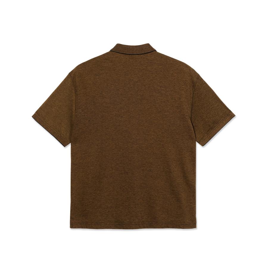 Polar Surf Polo Pique Shirt - Black / Caramel