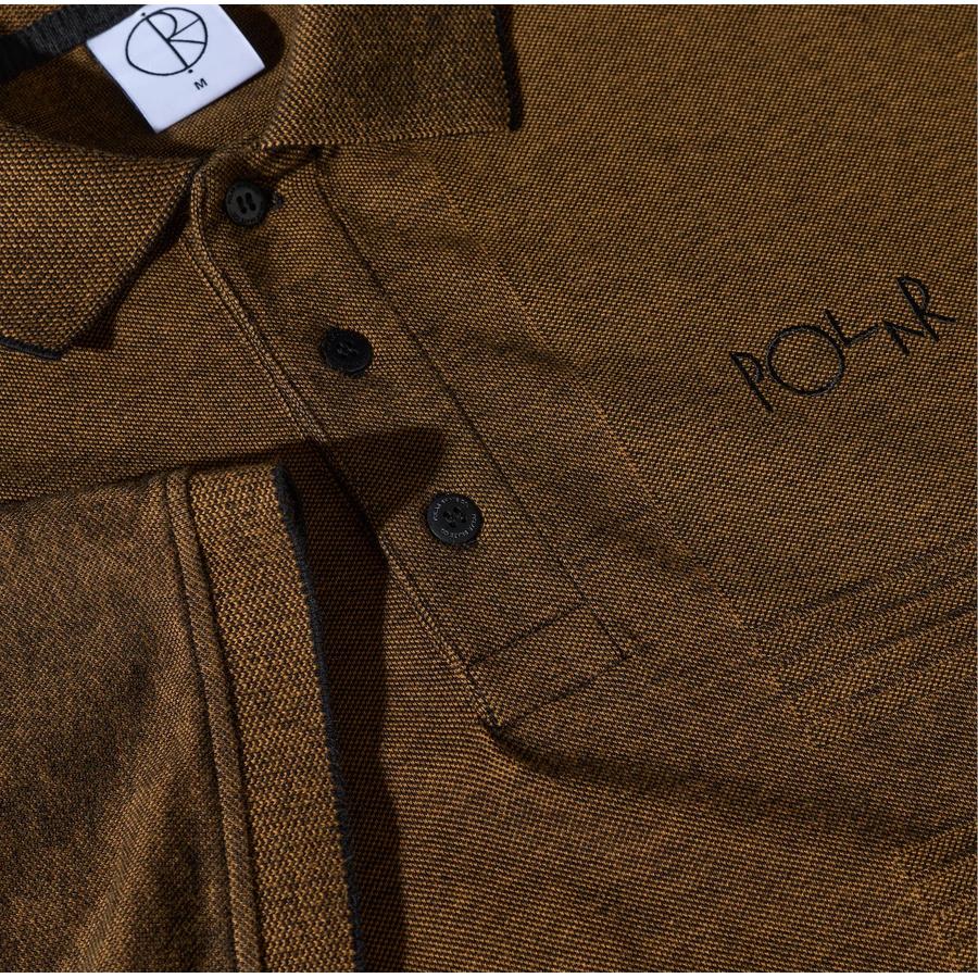 Polar Surf Polo Pique Shirt - Black / Caramel