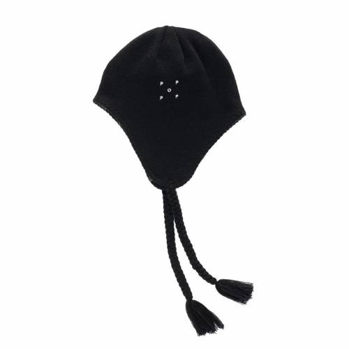 POP Reversible Earflap Beanie - Black / Charcoal