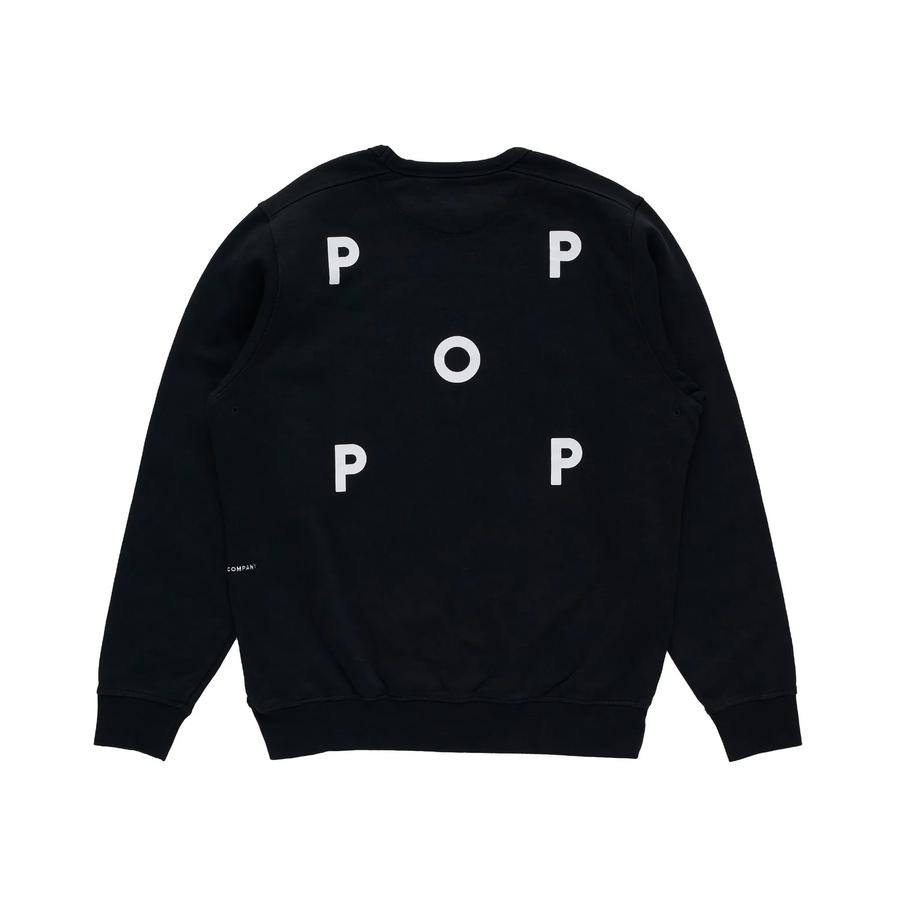 POP Logo Crewneck Sweat - Black / White
