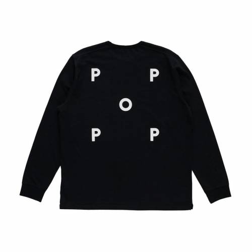 POP Logo Longsleeve T-Shirt - Black / White