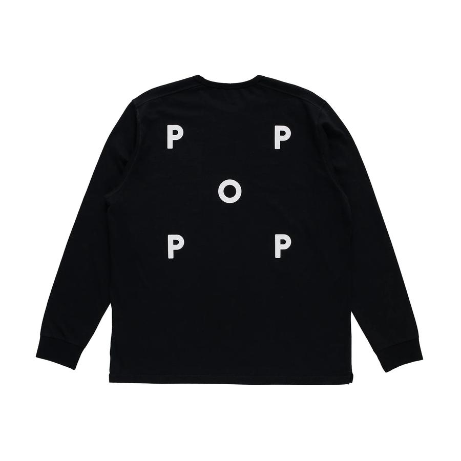 POP Logo Longsleeve T-Shirt - Black / White