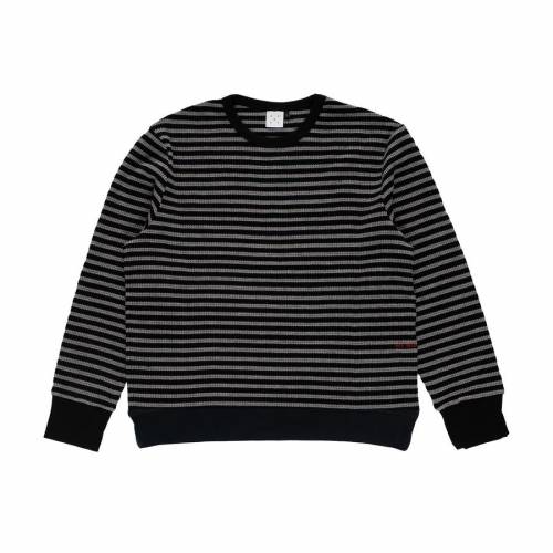 POP Striped Waffle Knit Crewneck - Grey / Black