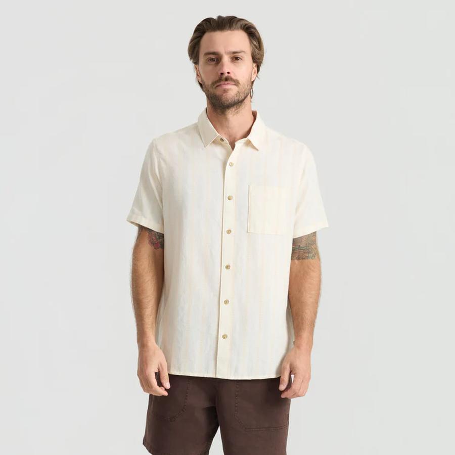 Roark Crosswinds Button Up Shirt - Unbleached