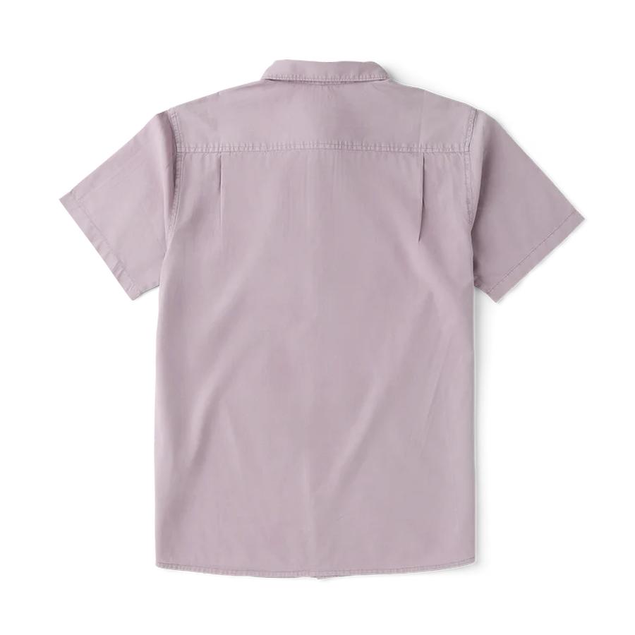 Roark Made To Fade Short Sleeve Button Up Shirt - Washed Dusty Lilac