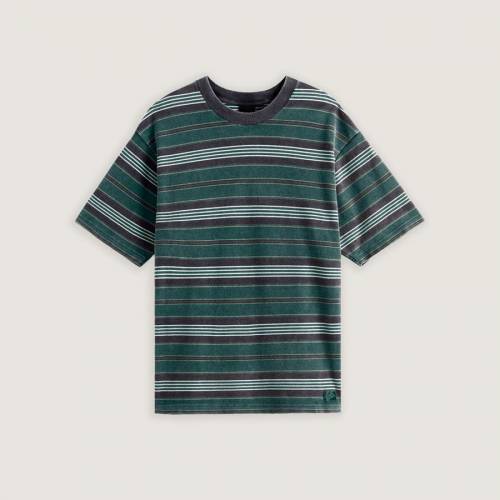 Vans Pique Stripe Knit T-Shirt - Mystic Moss