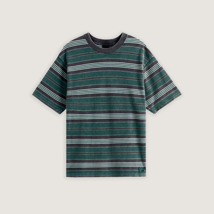 Vans Pique Stripe Knit T-Shirt - Mystic Moss