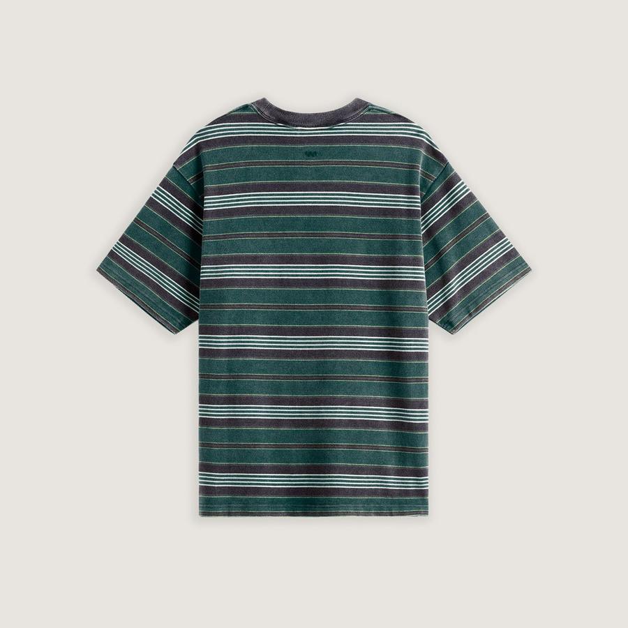 Vans Pique Stripe Knit T-Shirt - Mystic Moss