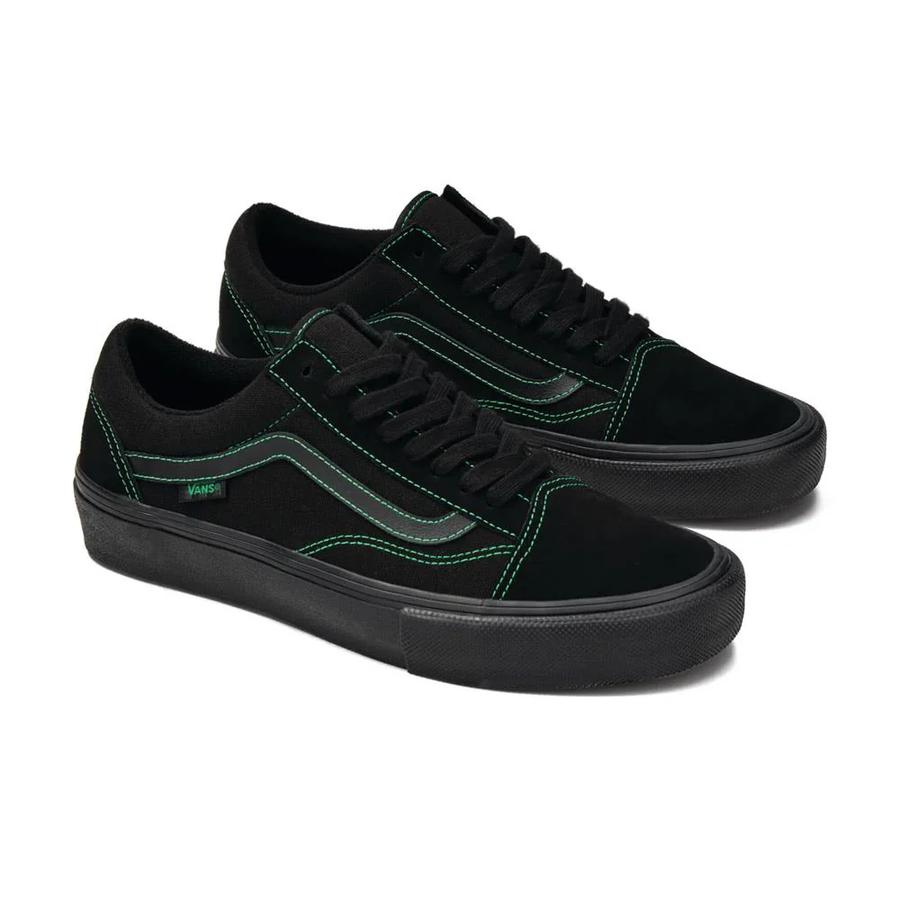 Vans Skate Old Skool - Black / Black / Green