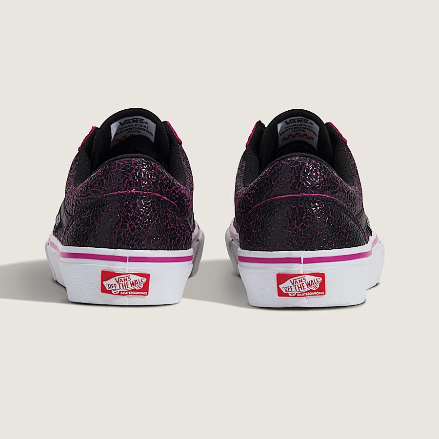 Vans Skate Old Skool - Cracked Leather Black / Purple