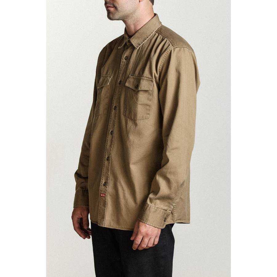 Brixton Olson L/S Woven Shirt - Khaki