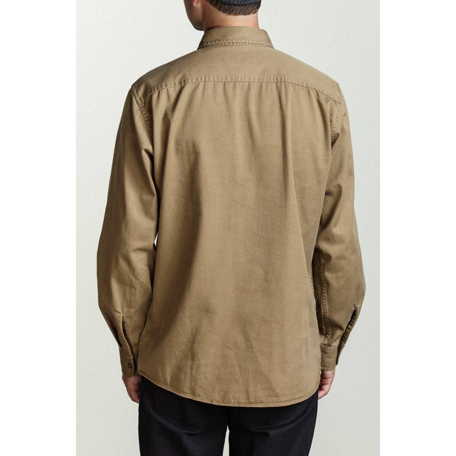 Brixton Olson L/S Woven Shirt - Khaki