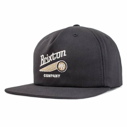 Brixton Maverick Snapback - Black / Gold 