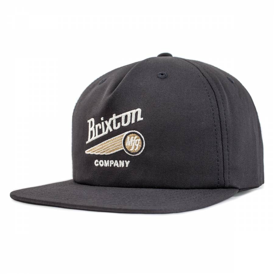 Brixton Maverick Snapback - Black / Gold 