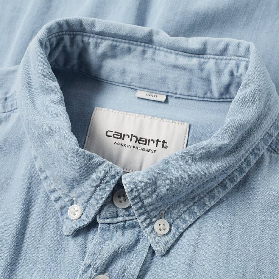 Carhartt WIP L/S Civil Shirt - Blue Stone Bleached