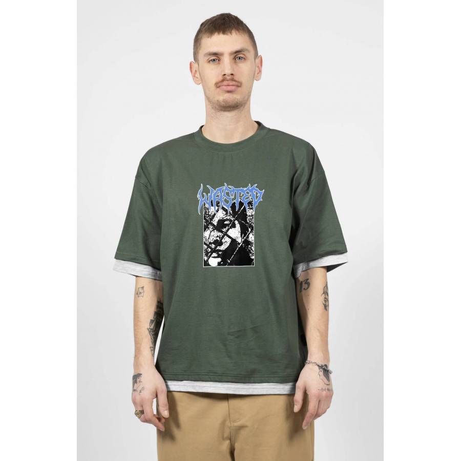 Wasted Paris Nine Wire T-Shirt – Green