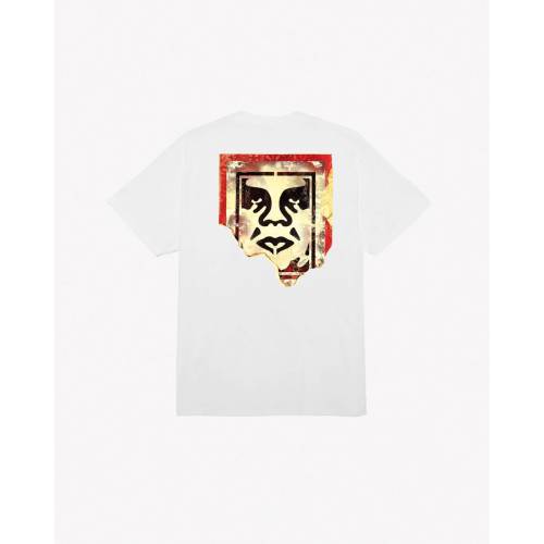 Obey Ripped Icon Classic T-Shirt – White